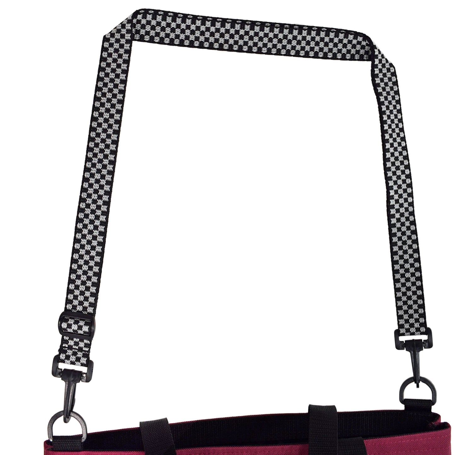 Universal Adjustable Shoulder Strap 25mm BLACK & WHITE CHECKERED