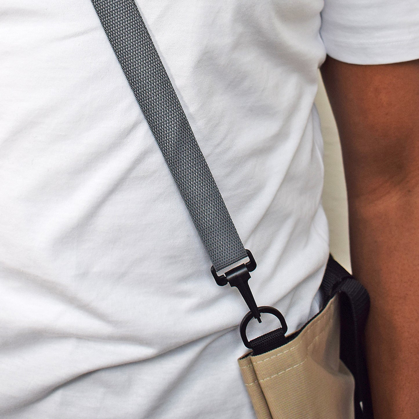 Universal Adjustable Shoulder Strap 25mm GREY
