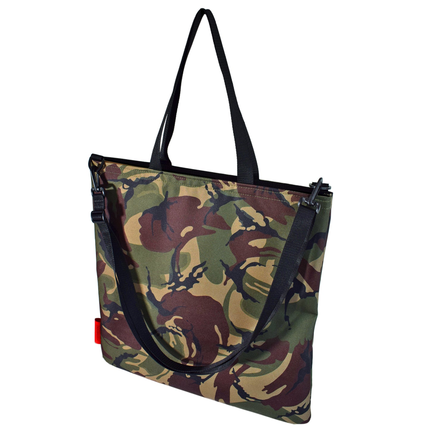 Oversized RECORD Tote Bag | CAMO GREEN