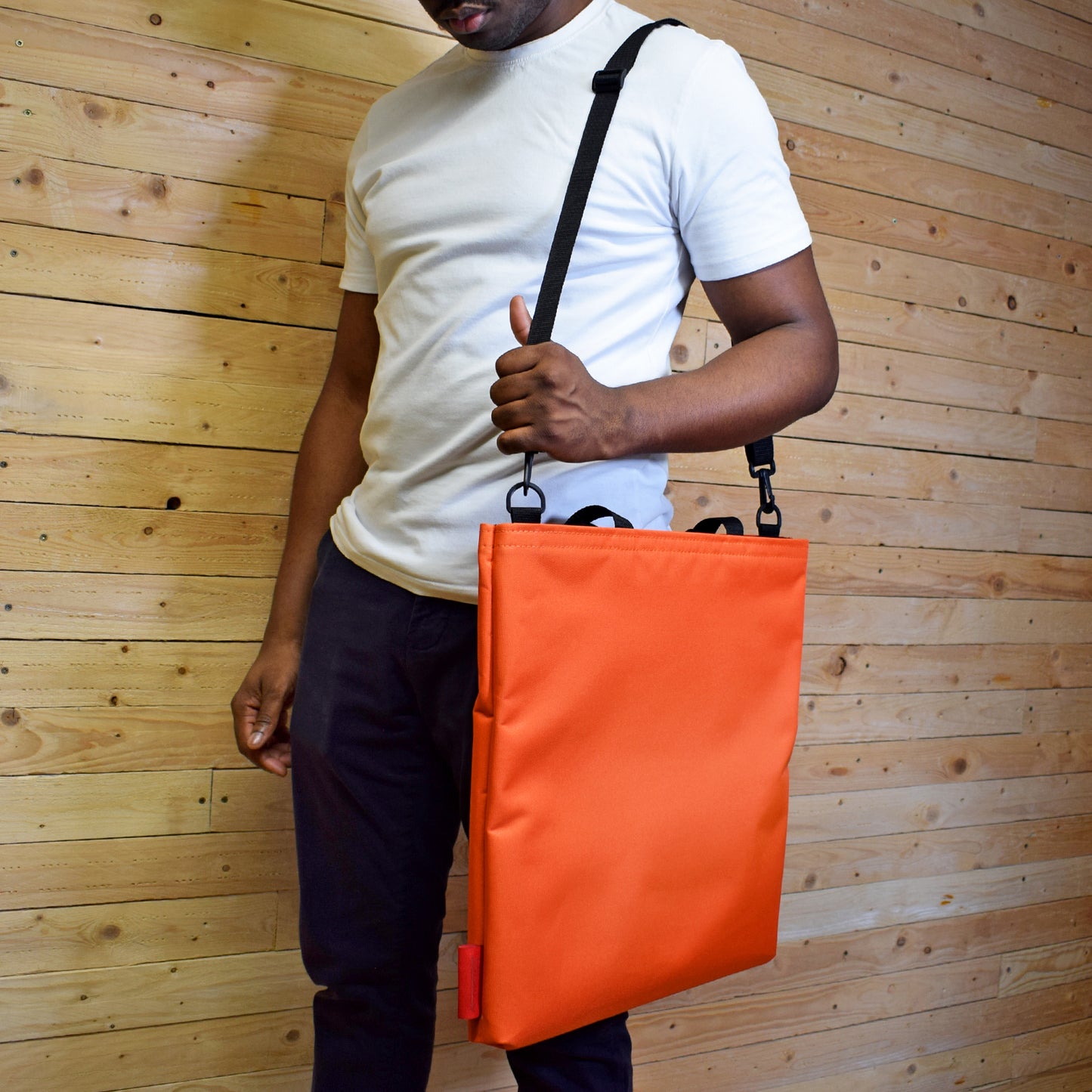 Oversized RECORD Tote Bag | ORANGE