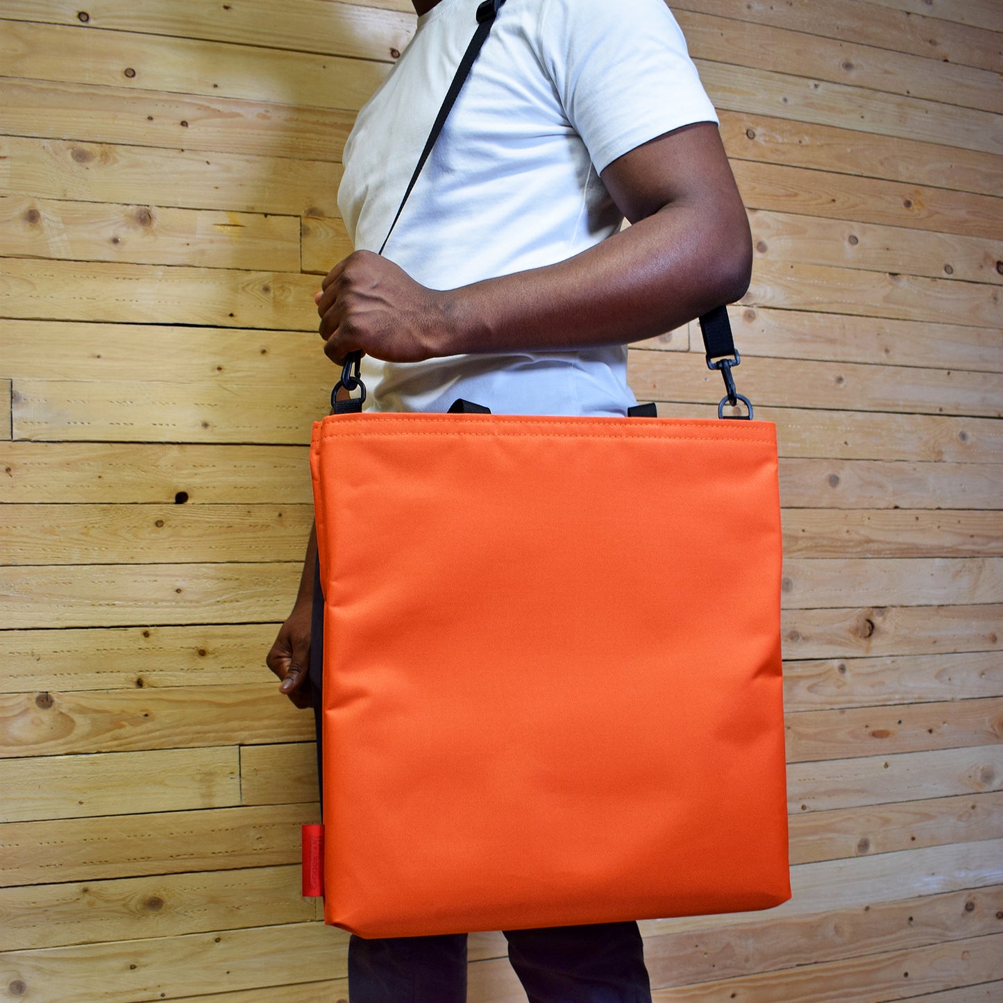 Oversized RECORD Tote Bag | ORANGE