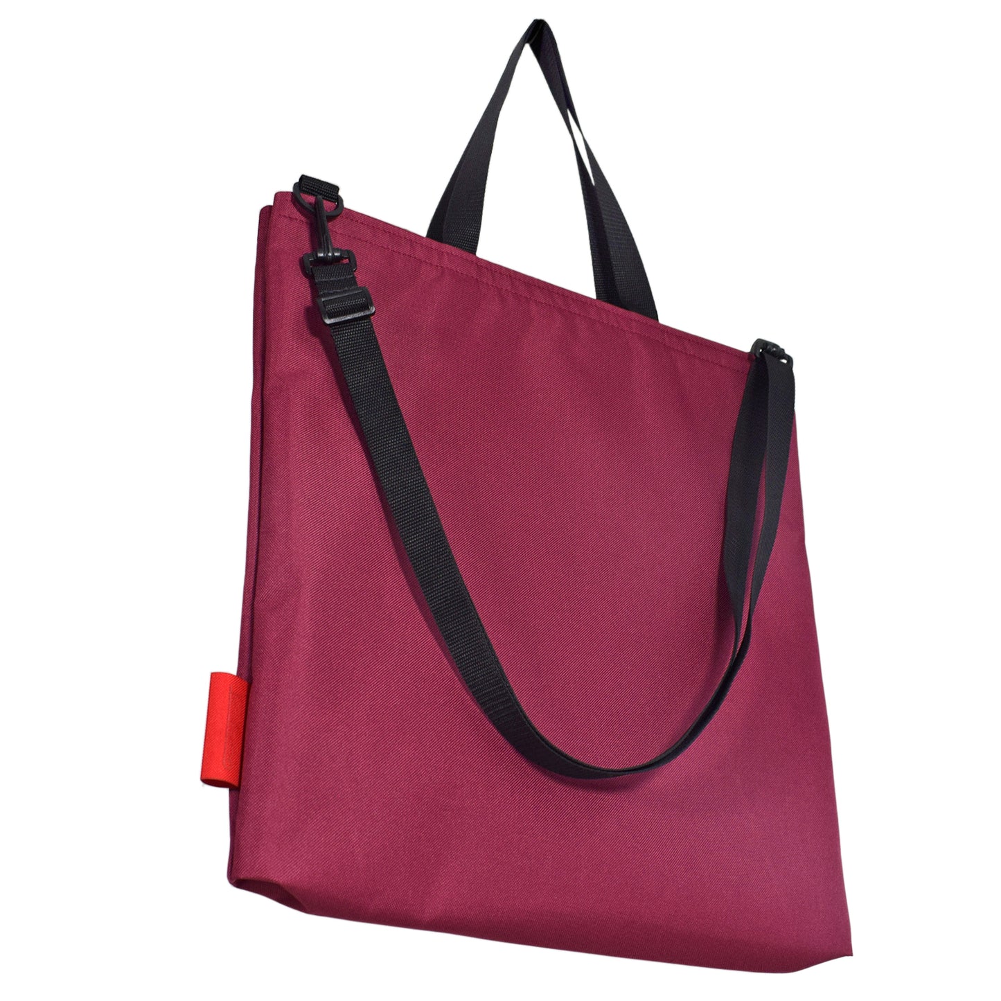 Oversized RECORD Tote Bag | BURGUNDY
