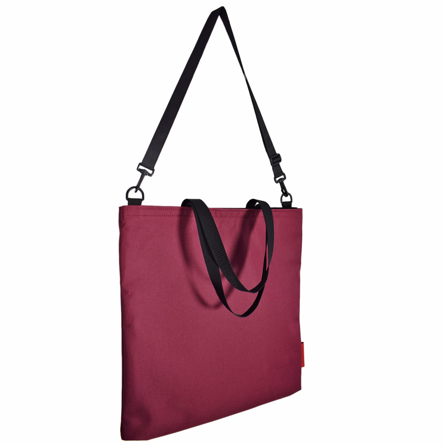 Oversized RECORD Tote Bag | BURGUNDY