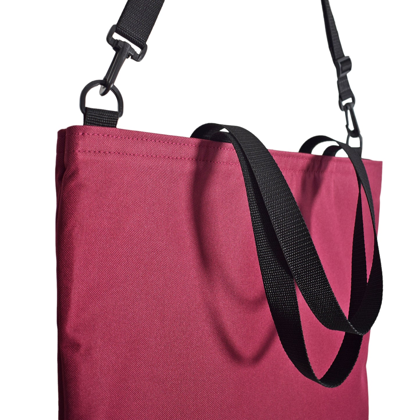 Oversized RECORD Tote Bag | BURGUNDY