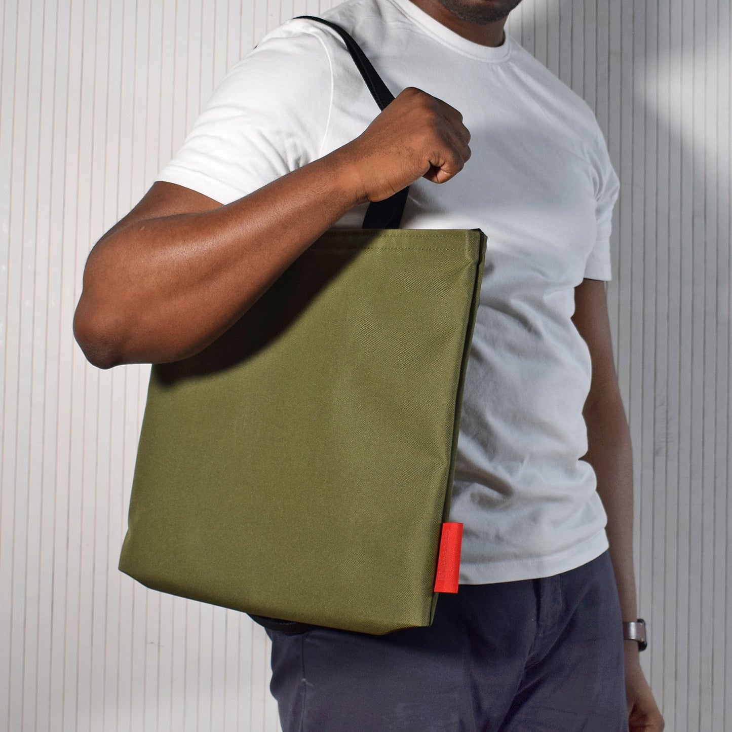Record Tote Bag | OLIVE GREEN