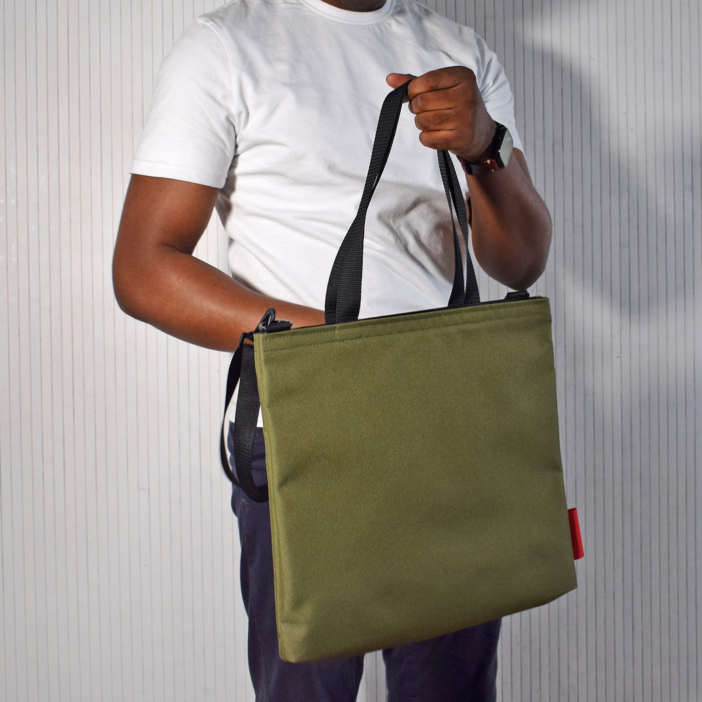 Record Tote Bag | OLIVE GREEN