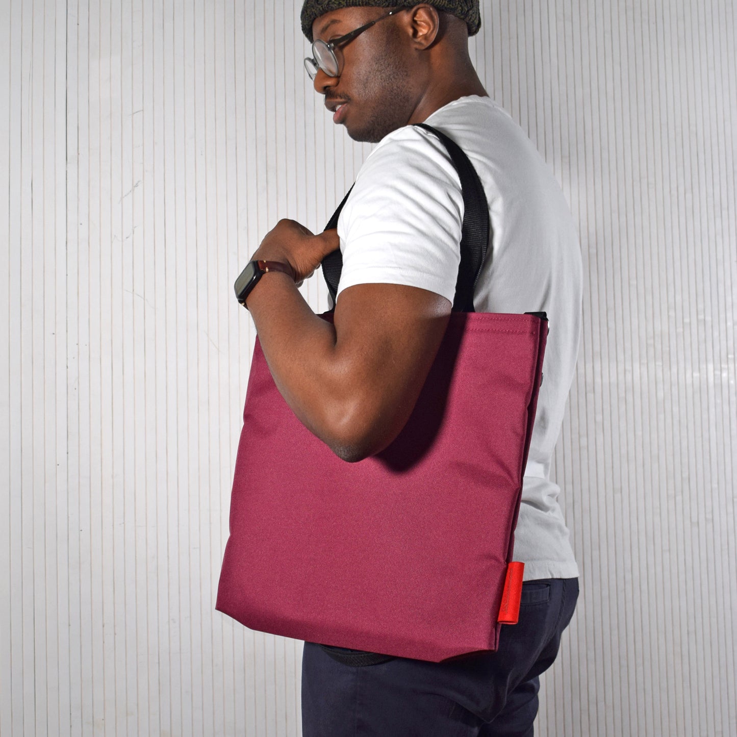 Tote bag with water resistant fabric made in England
