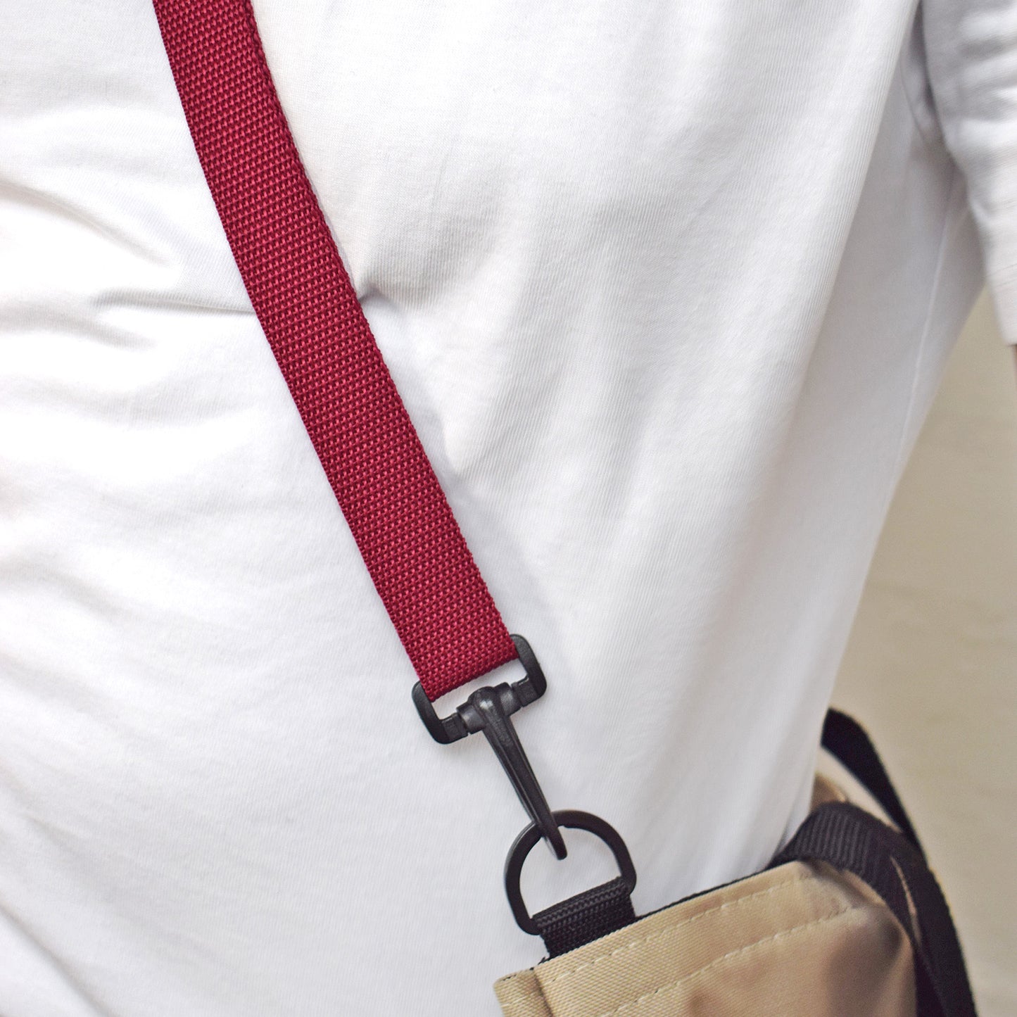 Universal Adjustable Shoulder Strap 25mm BURGUNDY WINE