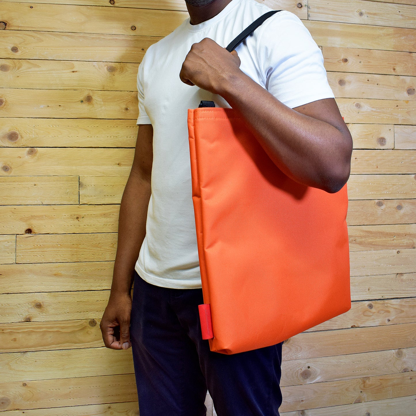Oversized RECORD Tote Bag | ORANGE