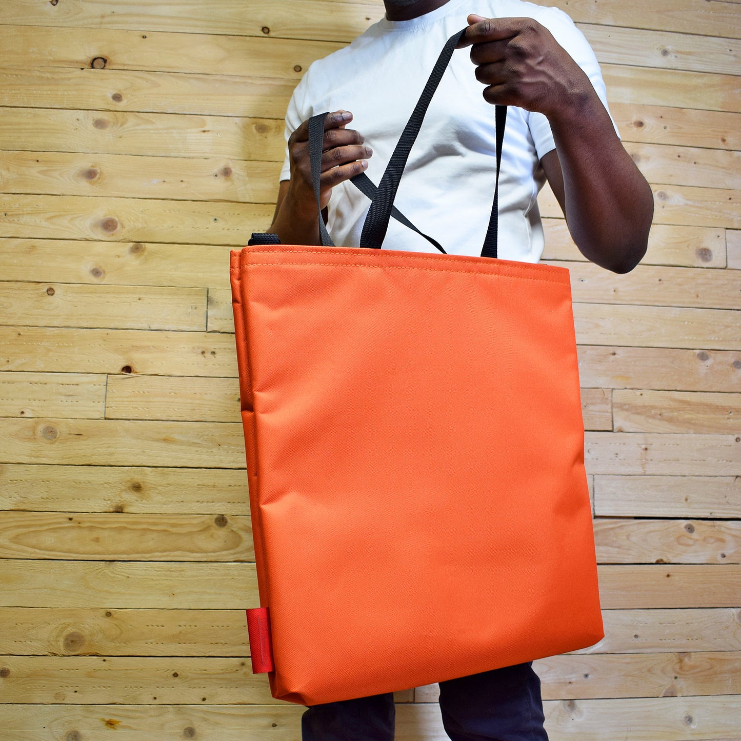 Oversized RECORD Tote Bag | ORANGE