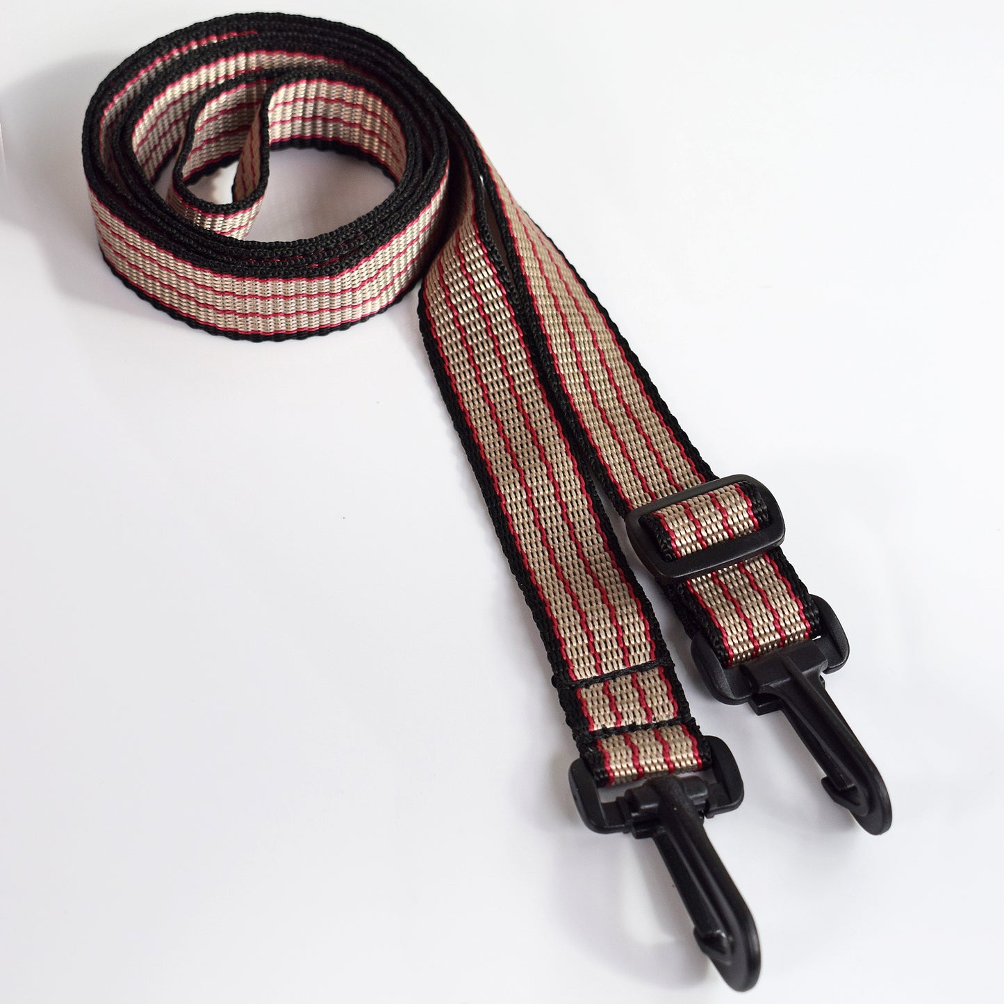 Universal Adjustable Shoulder Strap 25mm | RED & SAND PINSTRIPE
