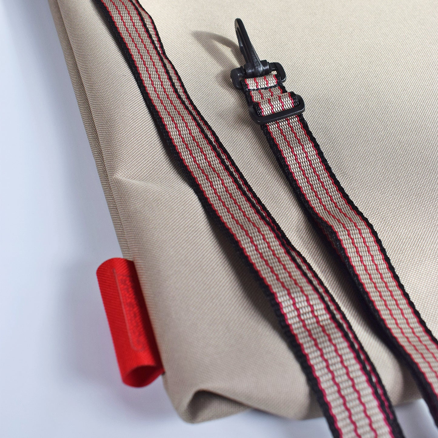 Universal Adjustable Shoulder Strap 25mm | RED & SAND PINSTRIPE