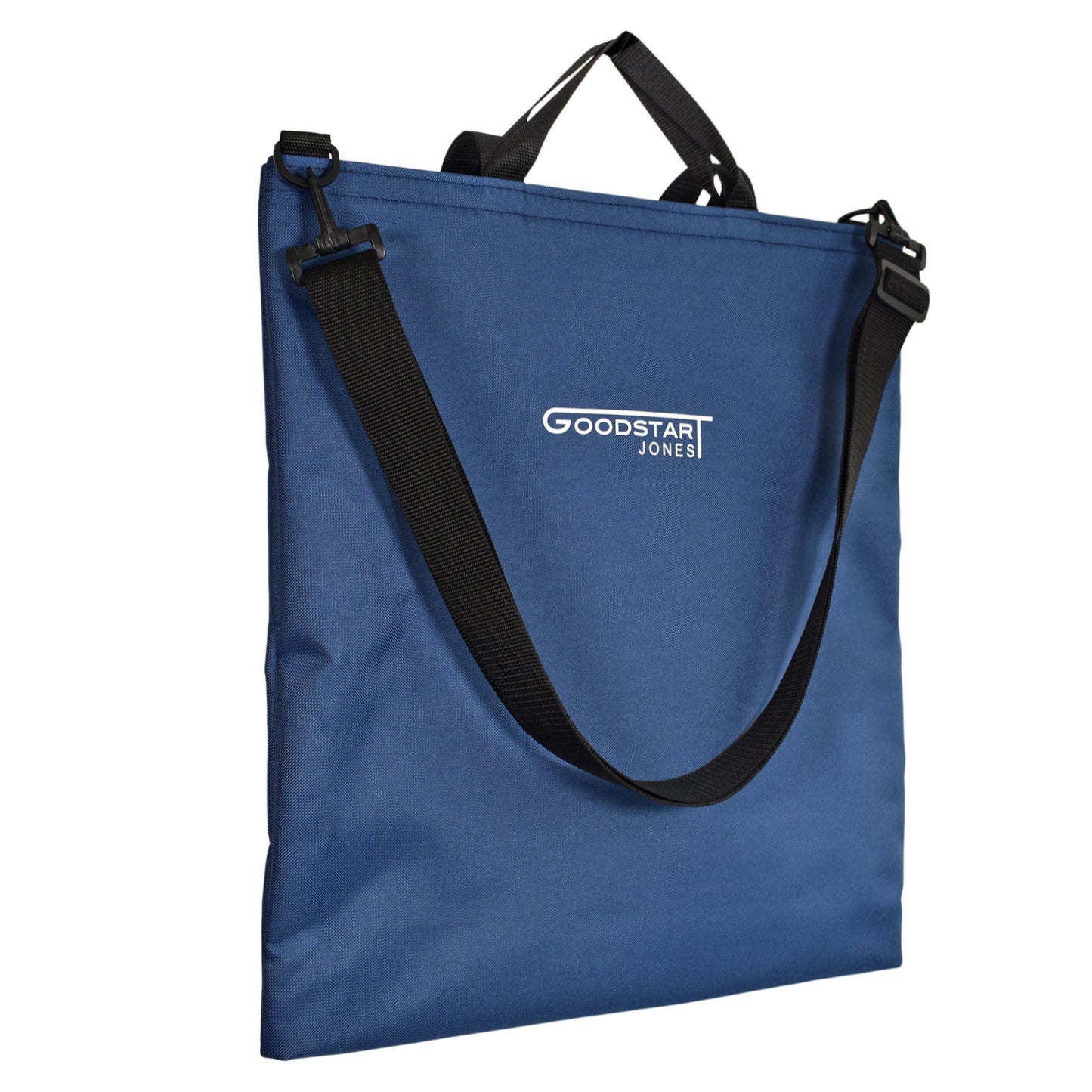 Large Navy tote bag with adjustable shoulder strap and Goodstart Jones white logo