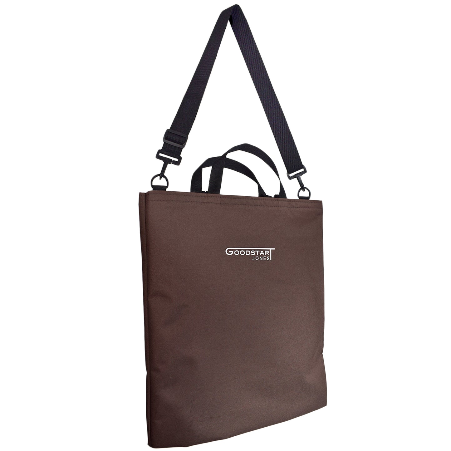 shoulder strap with brown tote bag 