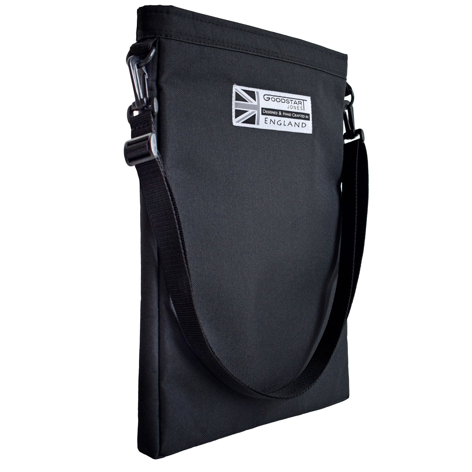 Black padded laptop sleeve made by Goodstart Jones 