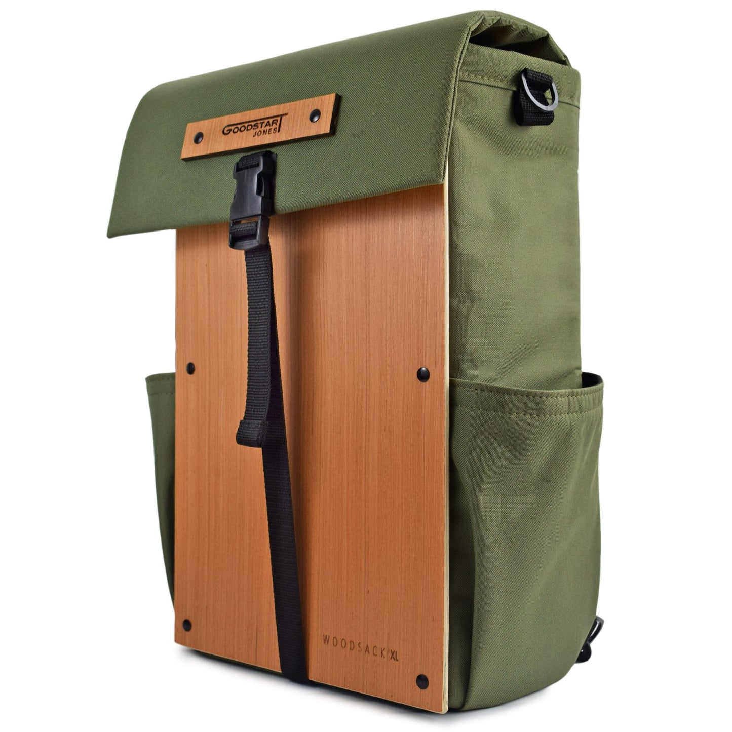 Wood Backpack in Olive Green Made by Goodstart Jones